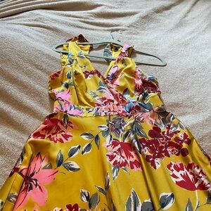 Nicole Miller Yellow Floral Dress